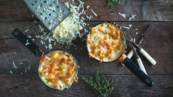 Macaroni au fromage, à la bière et aux herbes salées du Bas-du-Fleuve