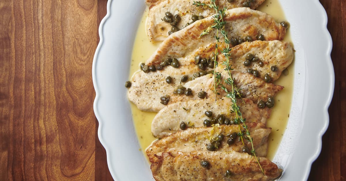 Escalopes de dinde au citron et aux câpres | Zeste
