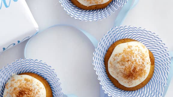 Biscuits à la citrouille, glaçage au fromage à la crème