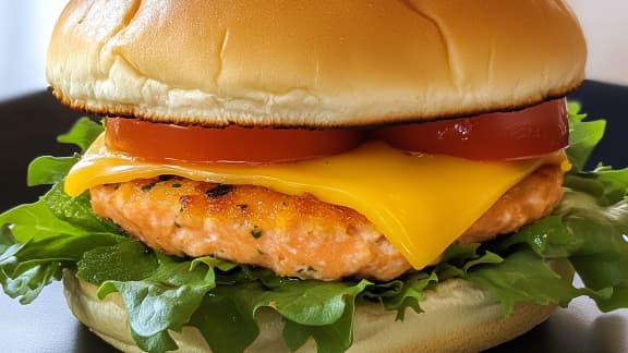 hamburger au saumon et sauce tartare de Summer
