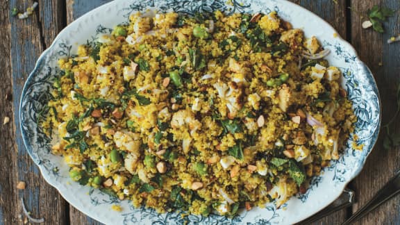 Salade de quinoa et de chou-fleur rôti