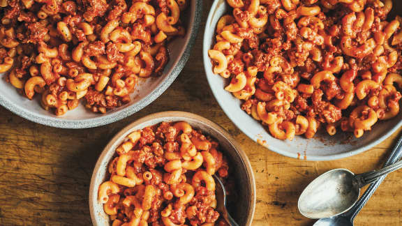 Lundi : Macaroni à la viande