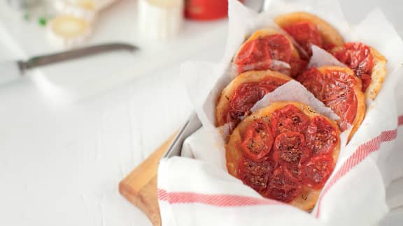 Tartes tatins aux tomates et au chèvre