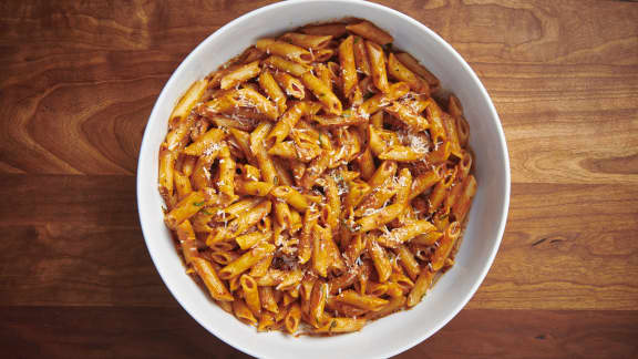 Lundi : Penne avec sauce arrabbiata