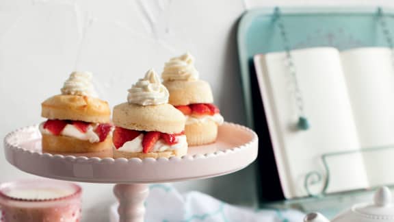 Shortcake fraises, érable et chocolat blanc