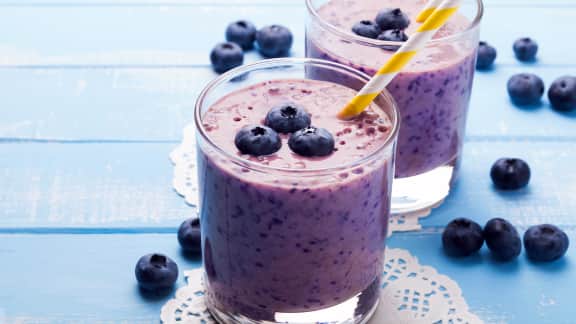 Smoothie bleuets canneberges