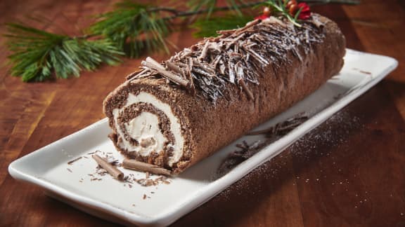 Roulade de chocolat à la crème de marrons