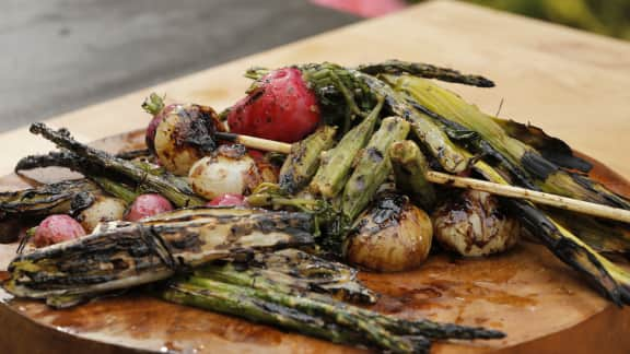 Légumes fumés et okras à la jerk