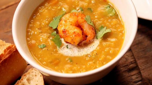 Soupe dhal au lait de coco