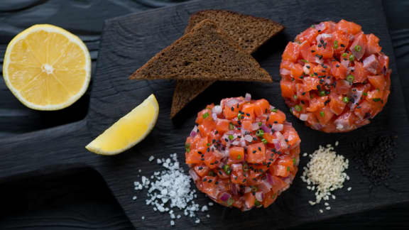 Tartare de saumon à l'asiatique