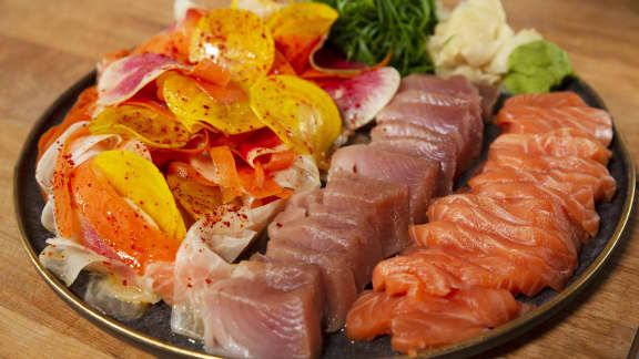 Salade de sashimis