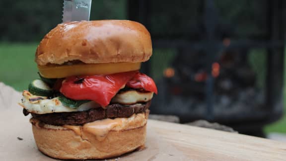 Burger de portobello et de halloumi