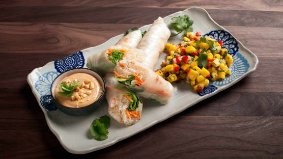 Rouleaux de printemps aux crevettes grillées