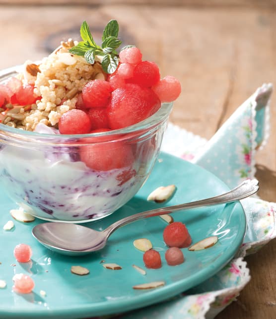 Quinoa et melon d'eau, façon gruau