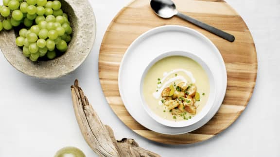 Velouté de poireaux au vin blanc