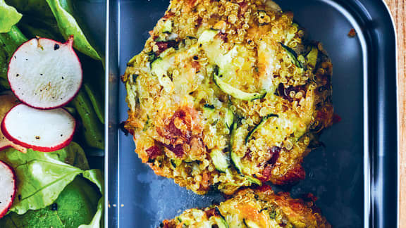 Vendredi : Croquettes de quinoa à la courgette et au prosciutto