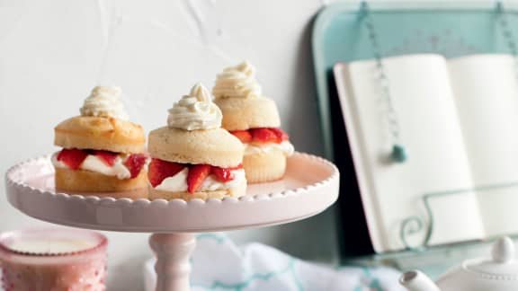 Shortcake fraises, érable et chocolat blanc