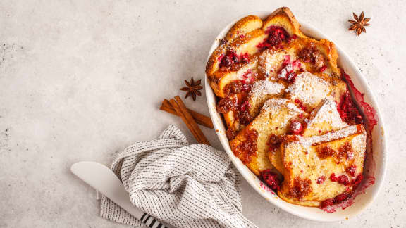 Dimanche matin : Pain perdu à l'érable et framboises