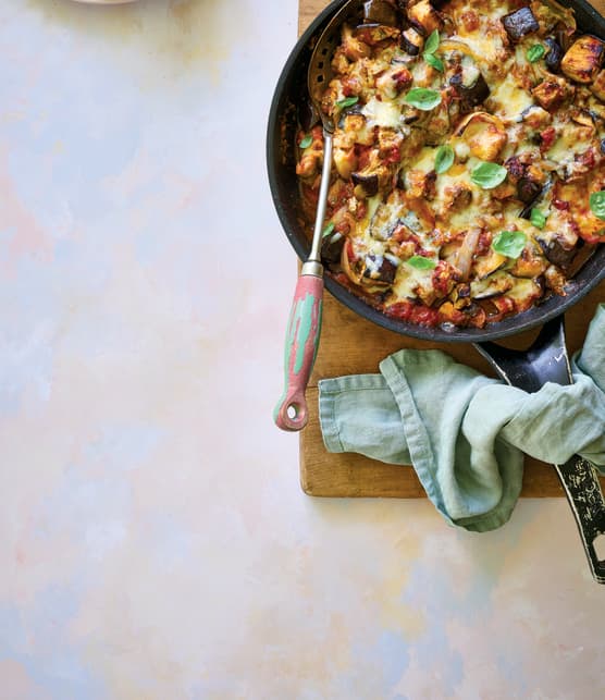Poêlée d'aubergines parmigiana