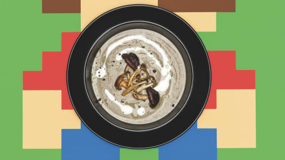 Potage aux champignons « Super Mario »