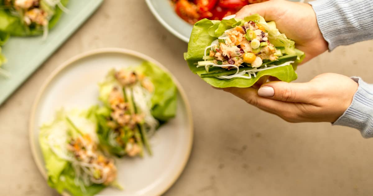 Wraps de laitue au saumon Zeste