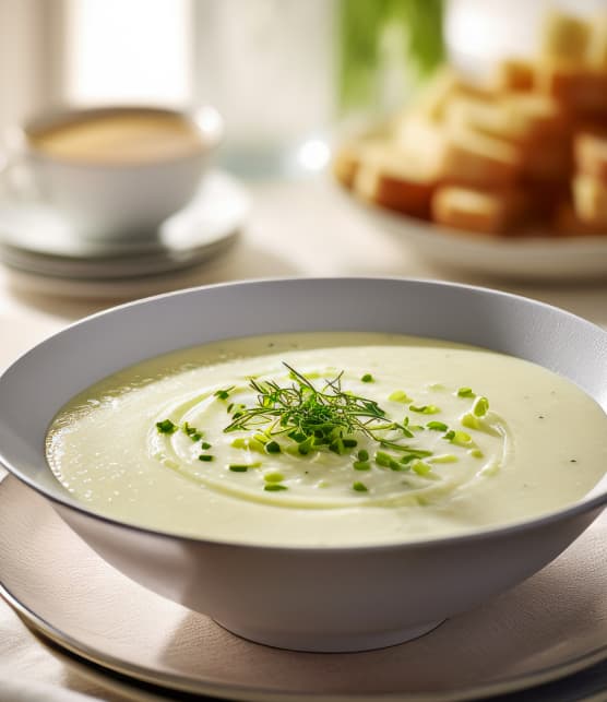 Potage de poireaux et pommes de terre