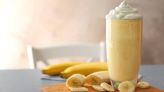 Lait frappé aux bananes