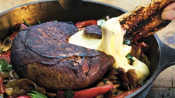 Dimanche midi : Brie fondant au boeuf à fondue