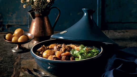 Tajine d'agneau au citron confit et à l'abricot