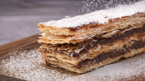 Mille-feuille au chocolat noir et à l'orange