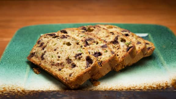 Pain aux courgettes et chocolat noir