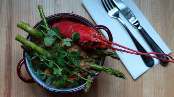 Macaroni au fromage au homard