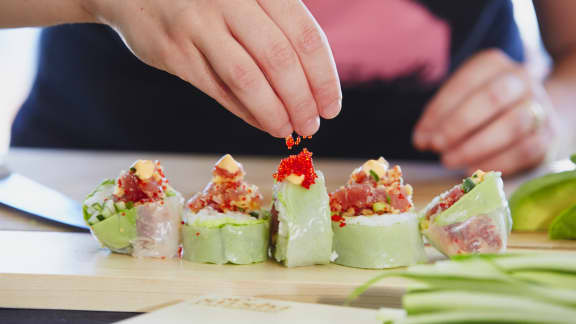 Maki de printemps au tartare de thon rouge