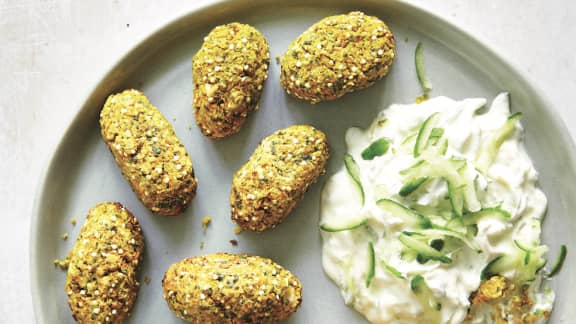 Falafels de carottes, quinoa et basilic