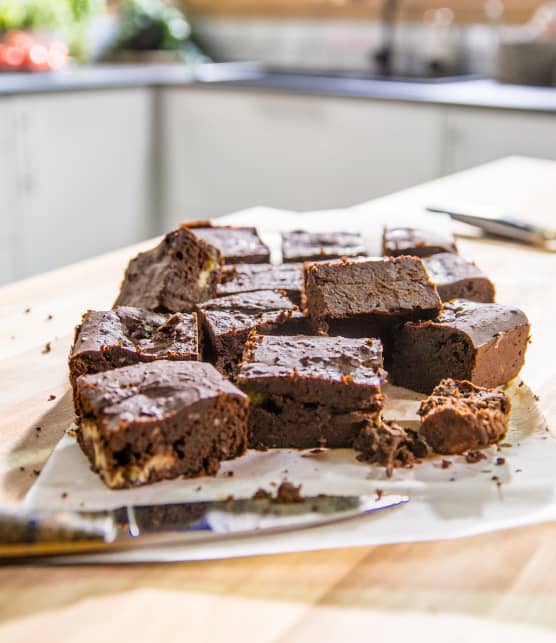 Brownies aux haricots noirs et aux bananes