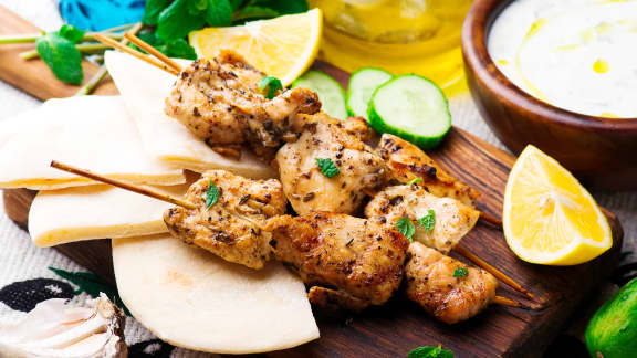 Jeudi : Souvlaki de poulet au paprika
