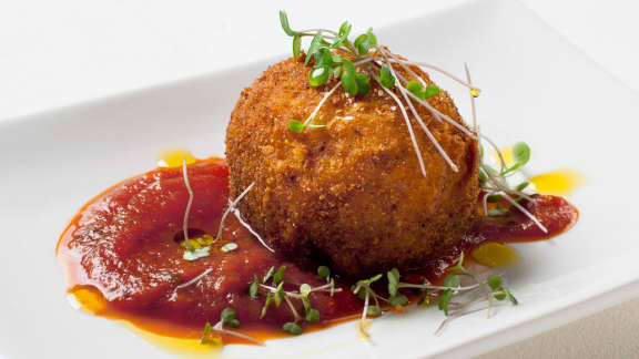 Boulettes d’aubergines, façon arancini