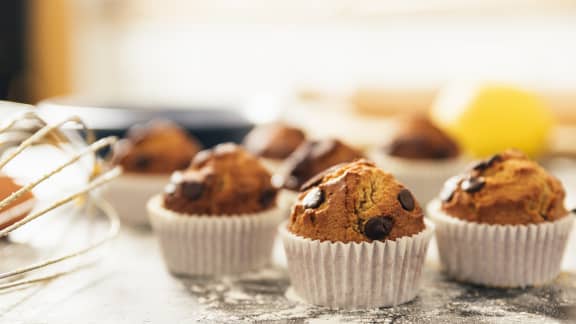 Muffins bananes et chocolat