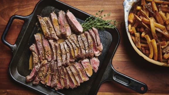 Vendredi : Steak, sauce aux 5 poivres et cognac (Benoît Gagnon)