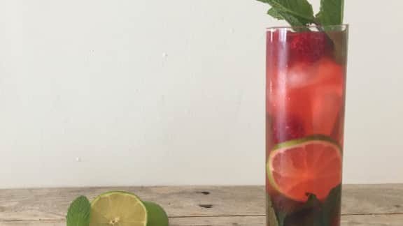 Mojito framboises et hibiscus