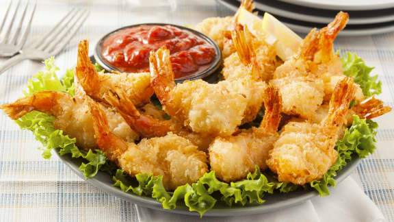 crevettes frites panko