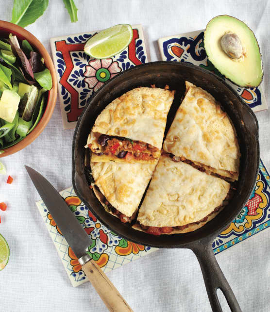 Étagé à la mexicaine et salade verte