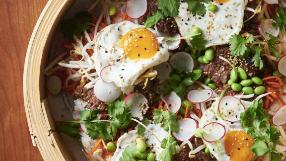 Bol style Bibimbap au boeuf coréen