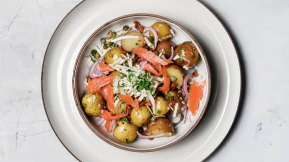 Vendredi : Salade de pommes de terre et saumon fumé