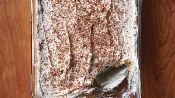 Tiramisu à la ricotta et aux framboises