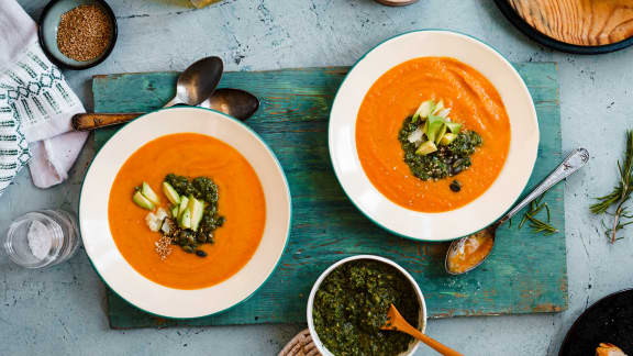 Potage à la carotte et au gingembre