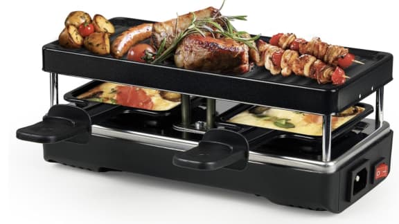 Poêles à Raclette Spring - Lot De 2 - Revêtement Antiadhésif, 20x9 Cm - Pour Raclette 2 à 8 Personnes