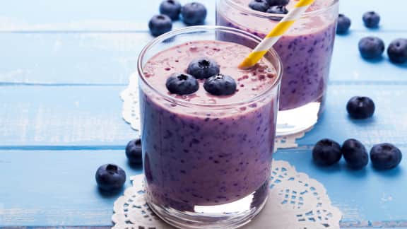 Smoothie bleuets canneberges