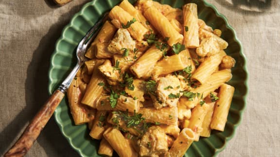 Mardi : Rigatonis au tofu cajun