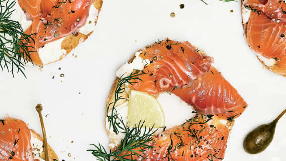 Gravlax de saumon à l'érable